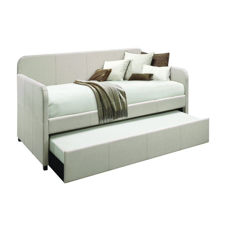 Plethoria Twin Solid Wood Daybed with Trundle and Mattress Wayfair Canada